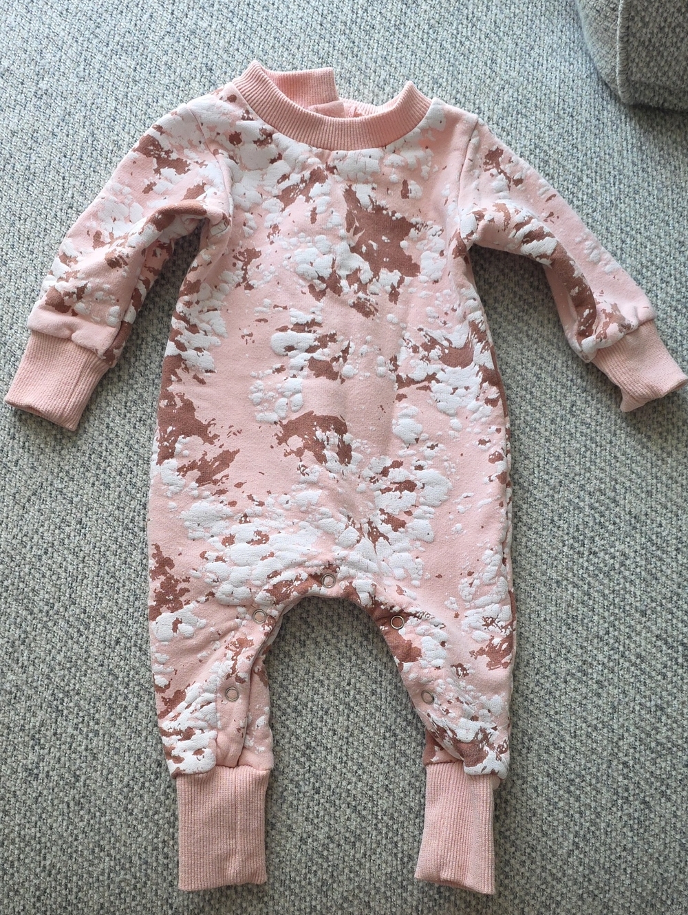 Pink Tie-Dye Patterned Kids One-Piece Romper